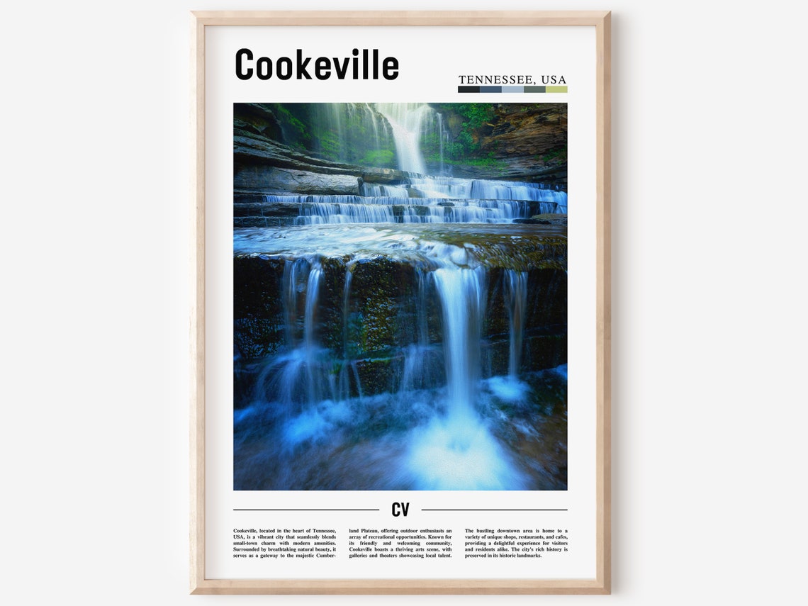 Cookeville Poster Cookeville Print Cookeville Wall Art United States Photo United States Poster United States Print Travel Poster