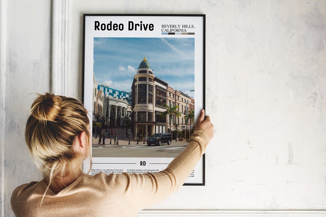 Rodeo Drive Beverly Hills California Luxury Shopping Travel Poster - Image 2