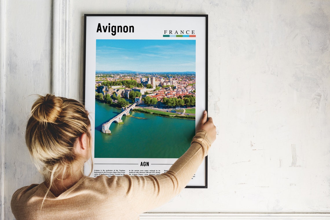 Avignon Print Avignon Poster Avignon Wall Art France Photo France Poster France Print France Wall Art Minimal Travel Poster - Image 2