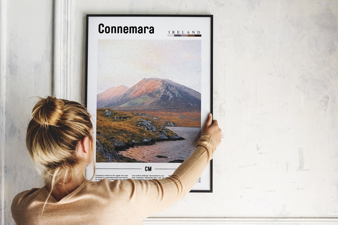 Connemara Ireland Rugged Mountain Lake Landscape Photo Travel Poster - Image 2