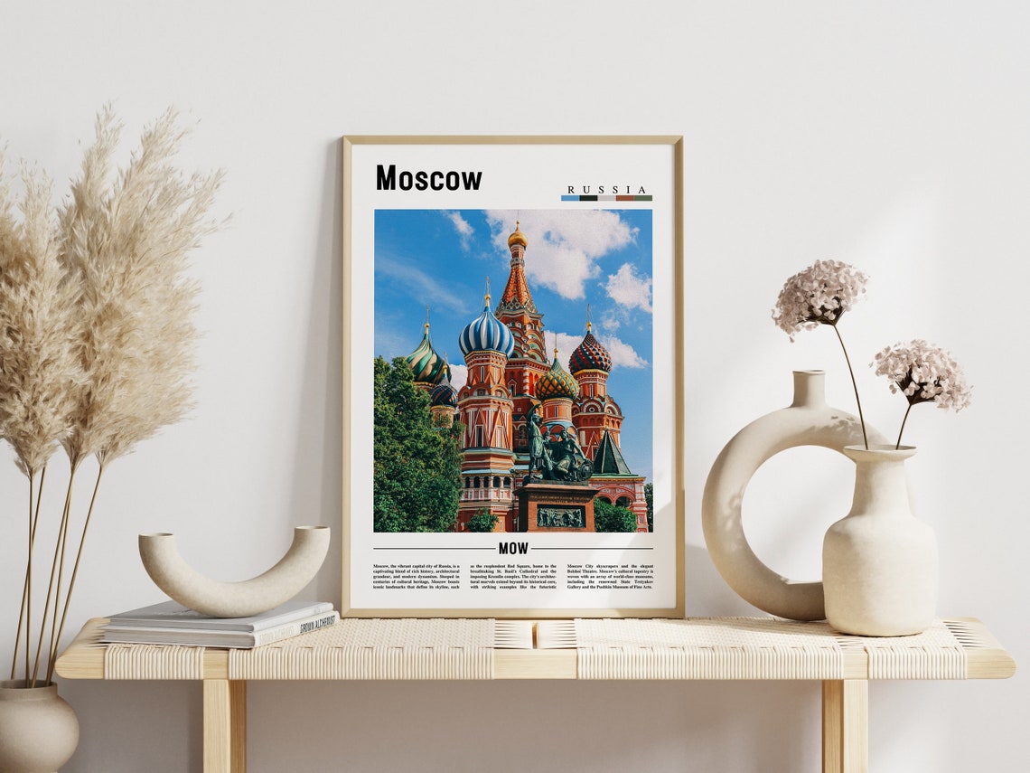 Moscow Russia Saint Basil Cathedral Red Square Landmark Poster - Image 3