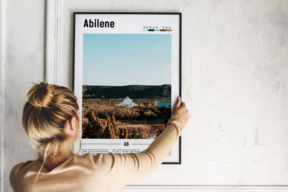 Abilene Poster Abilene Print Abilene Wall Art United States Photo United States Poster United States Print Travel Poster - Image 2