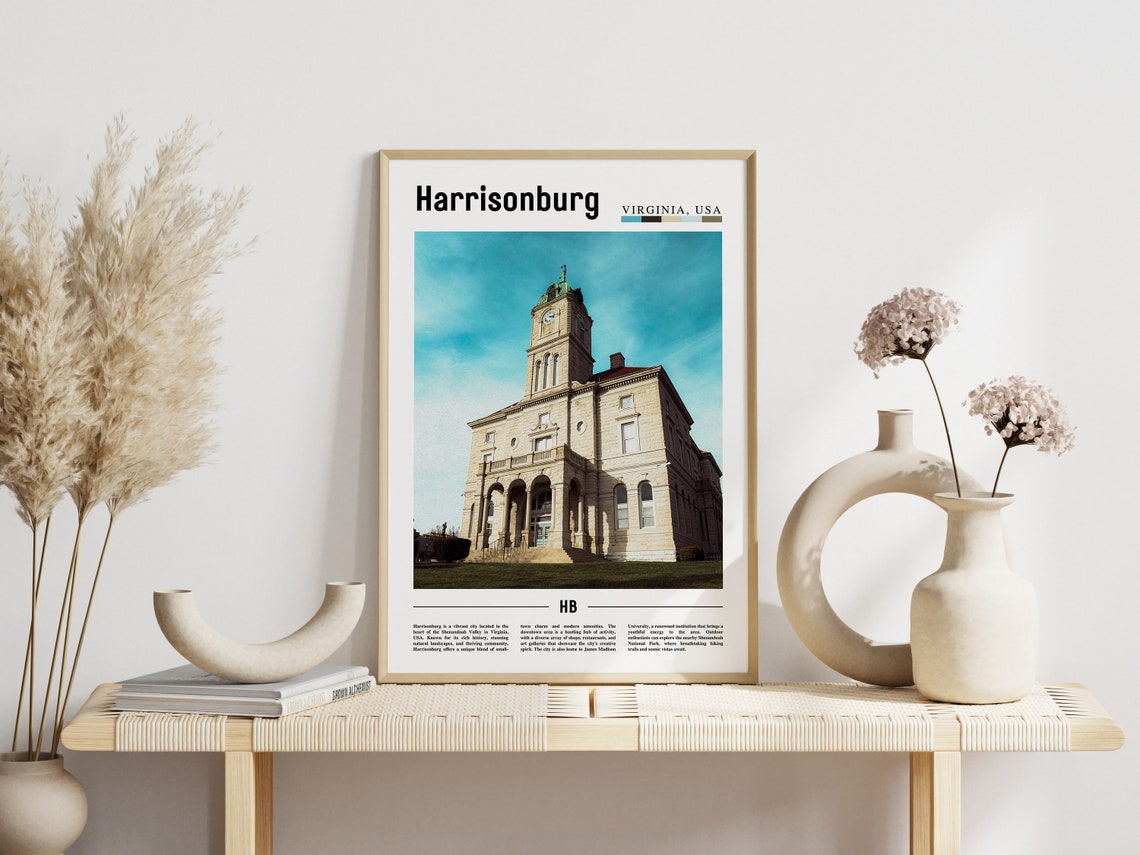 Harrisonburg Poster Harrisonburg Print Harrisonburg Wall Art United States Photo United States Poster United States Print - Image 3