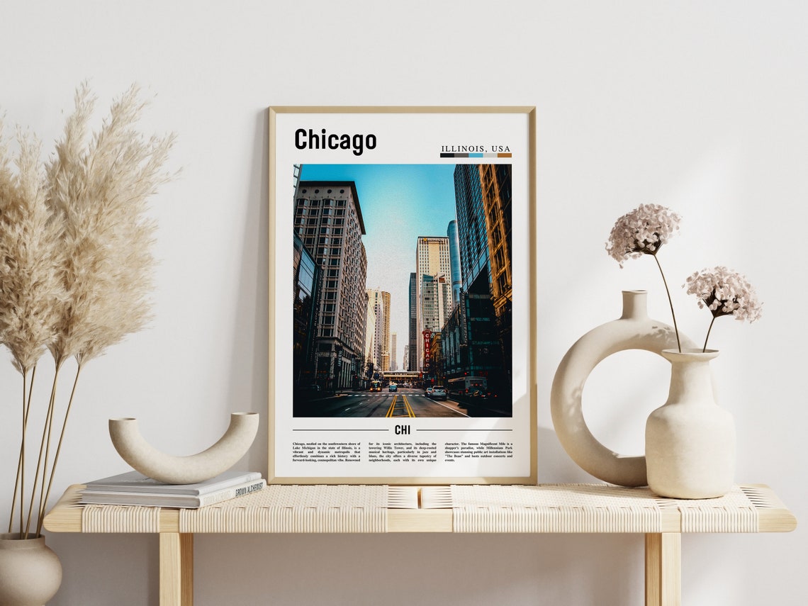 Chicago Print Chicago Poster Chicago Wall Art United States Photo United States Poster United States Print - Image 3