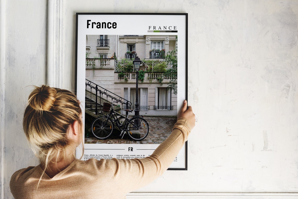 France Poster France Print France Wall Art France Photo France Poster France Print France Wall Art Minimal Travel Poster - Image 2