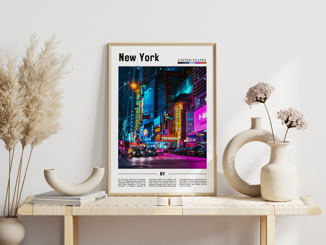 New York Times Square Neon Night Lights Editorial Photo Poster - Image 3