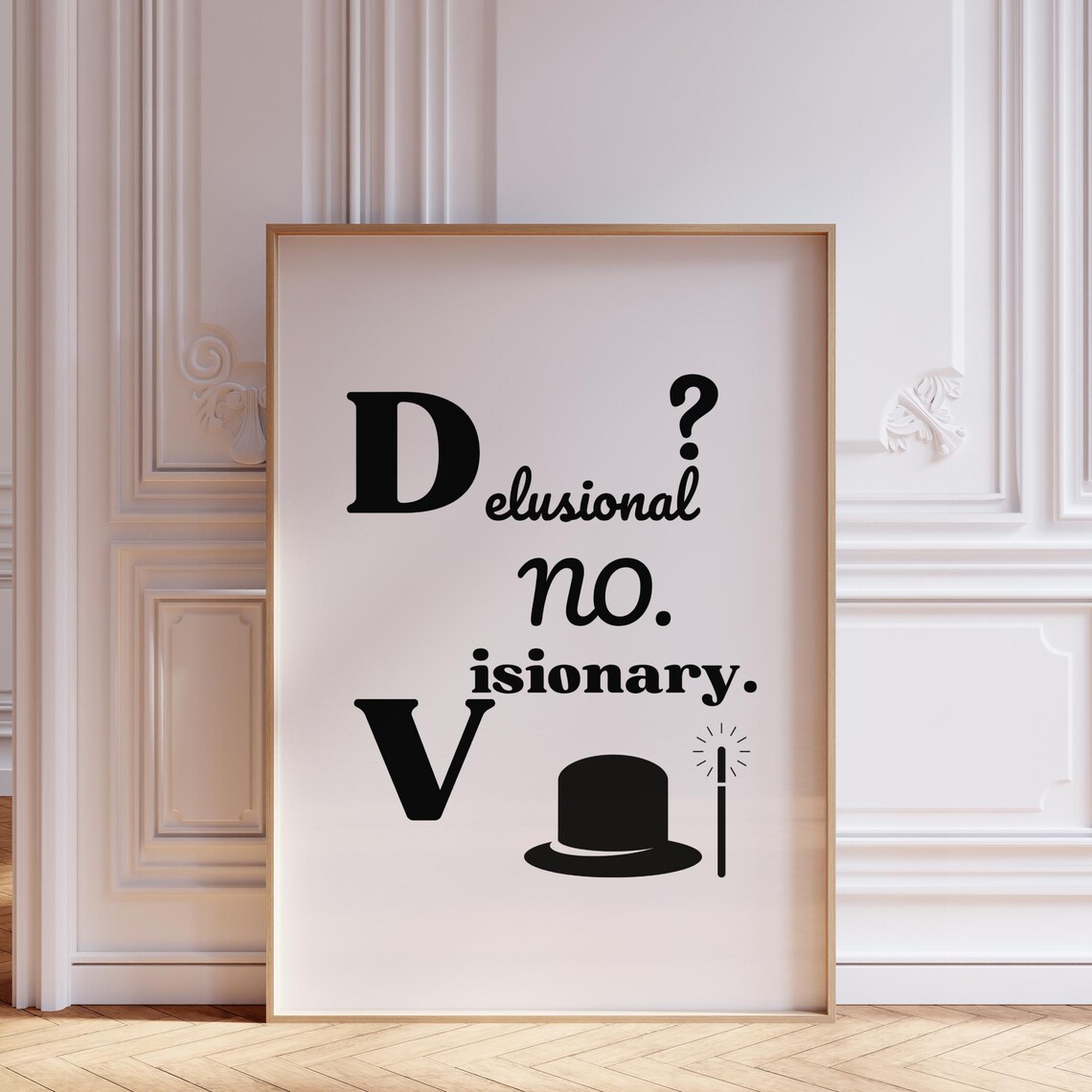 Minimalist Motivational Quote, Modern Office Decor