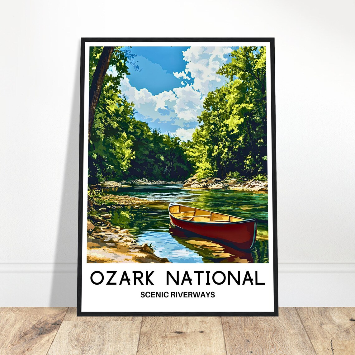 Ozark National Scenic Riverways Park Illustration Art Print