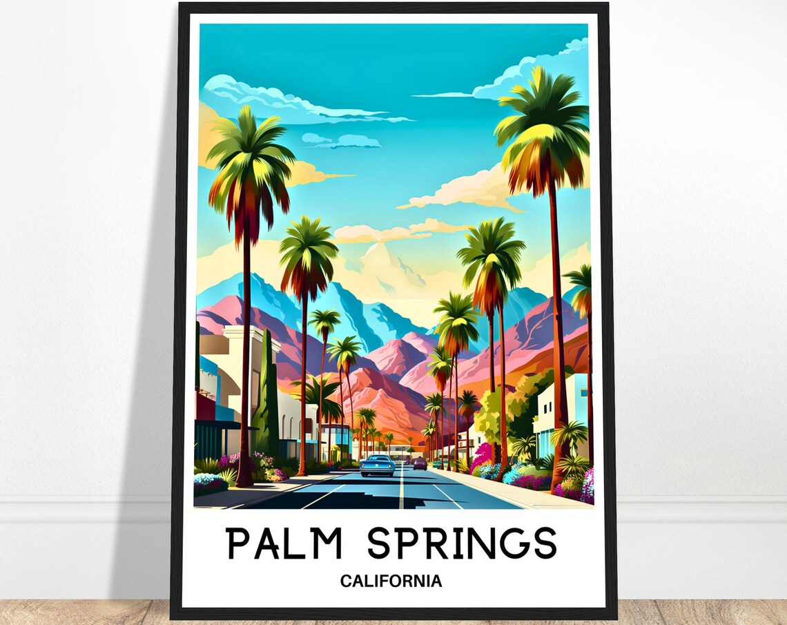 Palm Springs Travel Poster, City Lover Gift