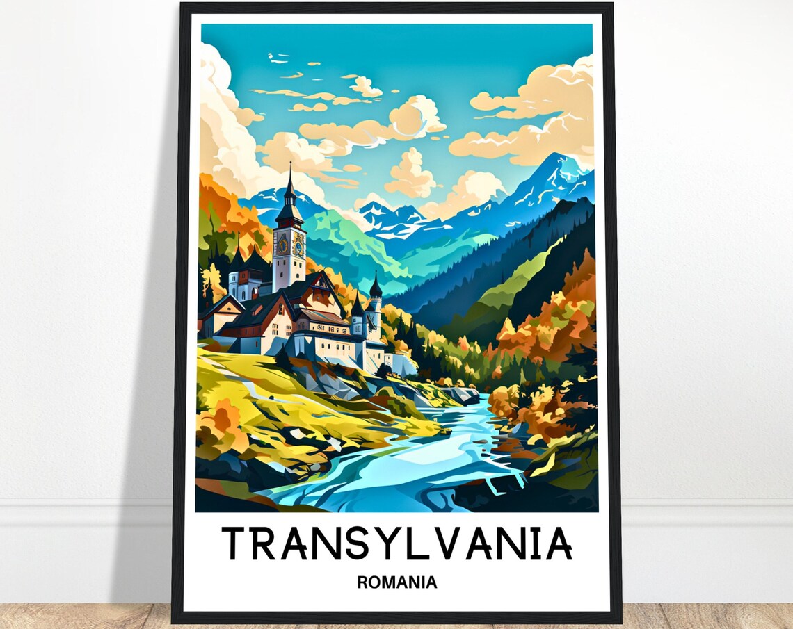 Transylvania Travel Print, Romanian Wall Art Print
