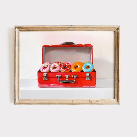 Donut Toolbox Print Quirky Wall Art Trendy Decor Prints Apartment Housewarming Gift Food Kitchen