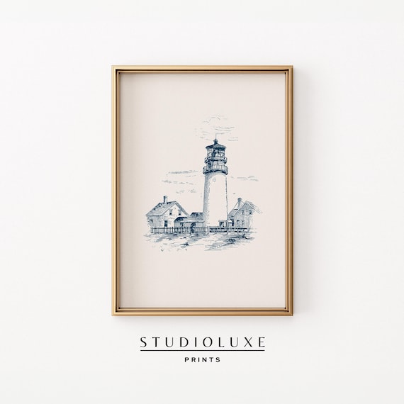 Lighthouse Coastal Wall Art, East Coast Art Print