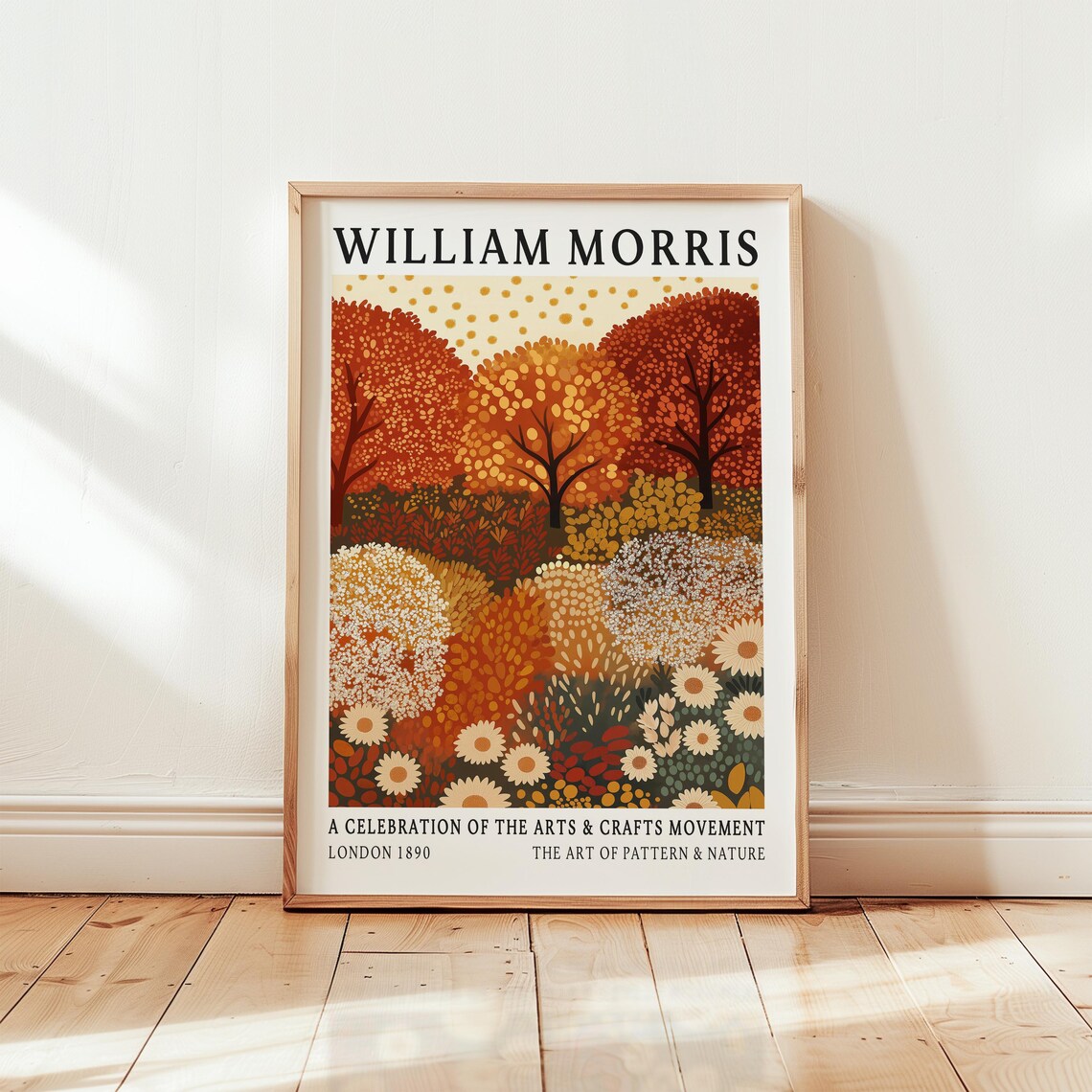 William Morris Autumn Forest Vintage Botanical Art Print