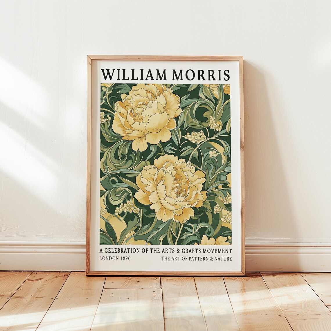 William Morris Peony Print, Vintage Floral Art Print