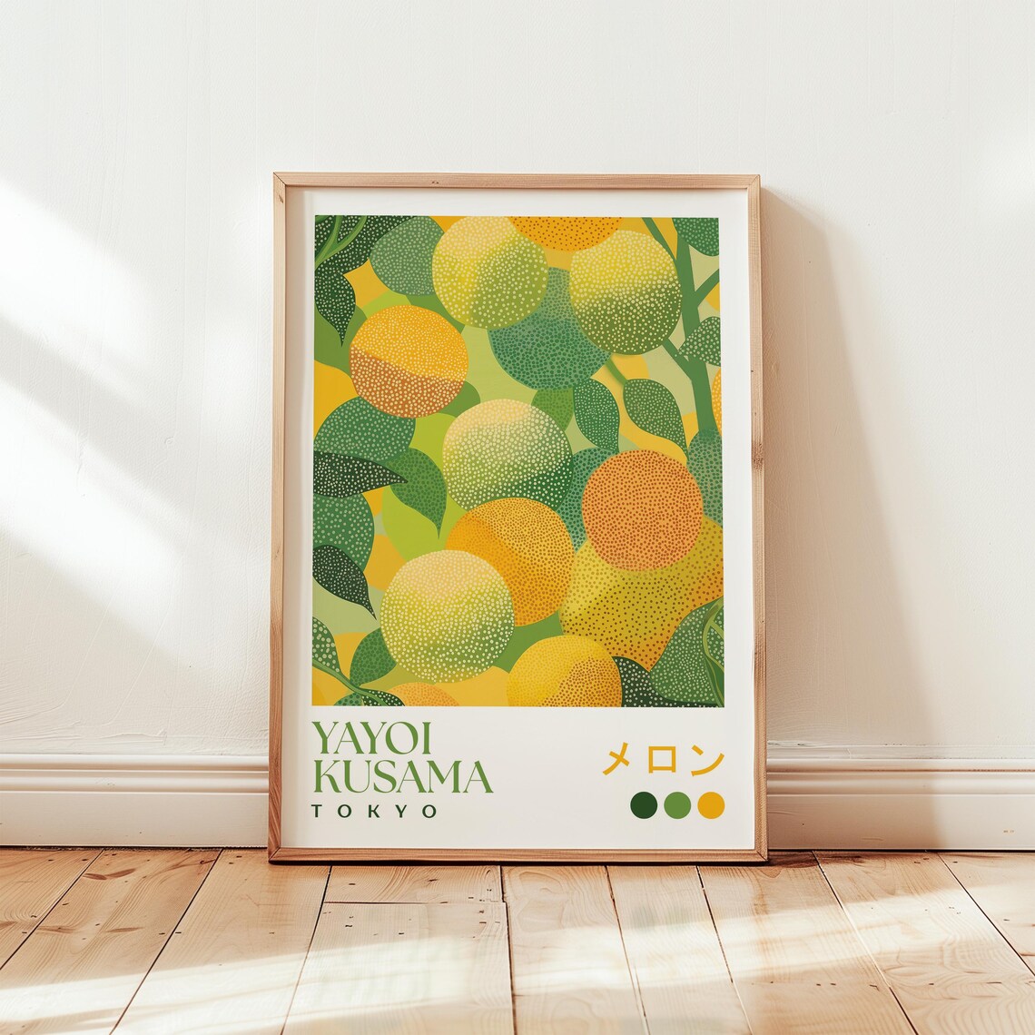 Yayoi Kusama Inspired Melon Art Print, Japanese