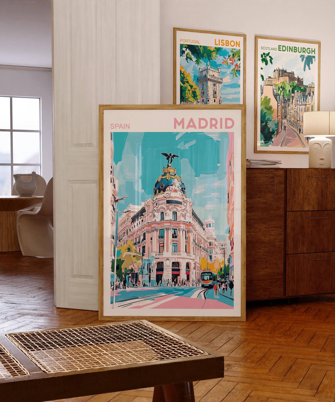 Madrid Watercolor Cityscape Art Print, Spain Travel - Image 4