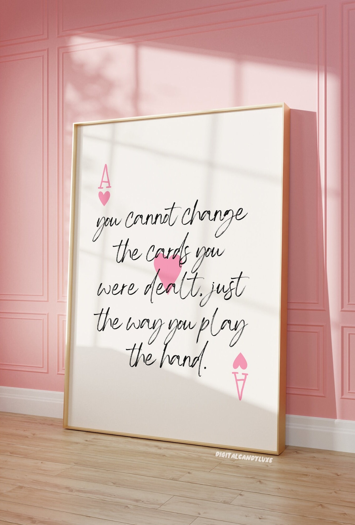 Ace Cards You Were Dealt Retro Art Print