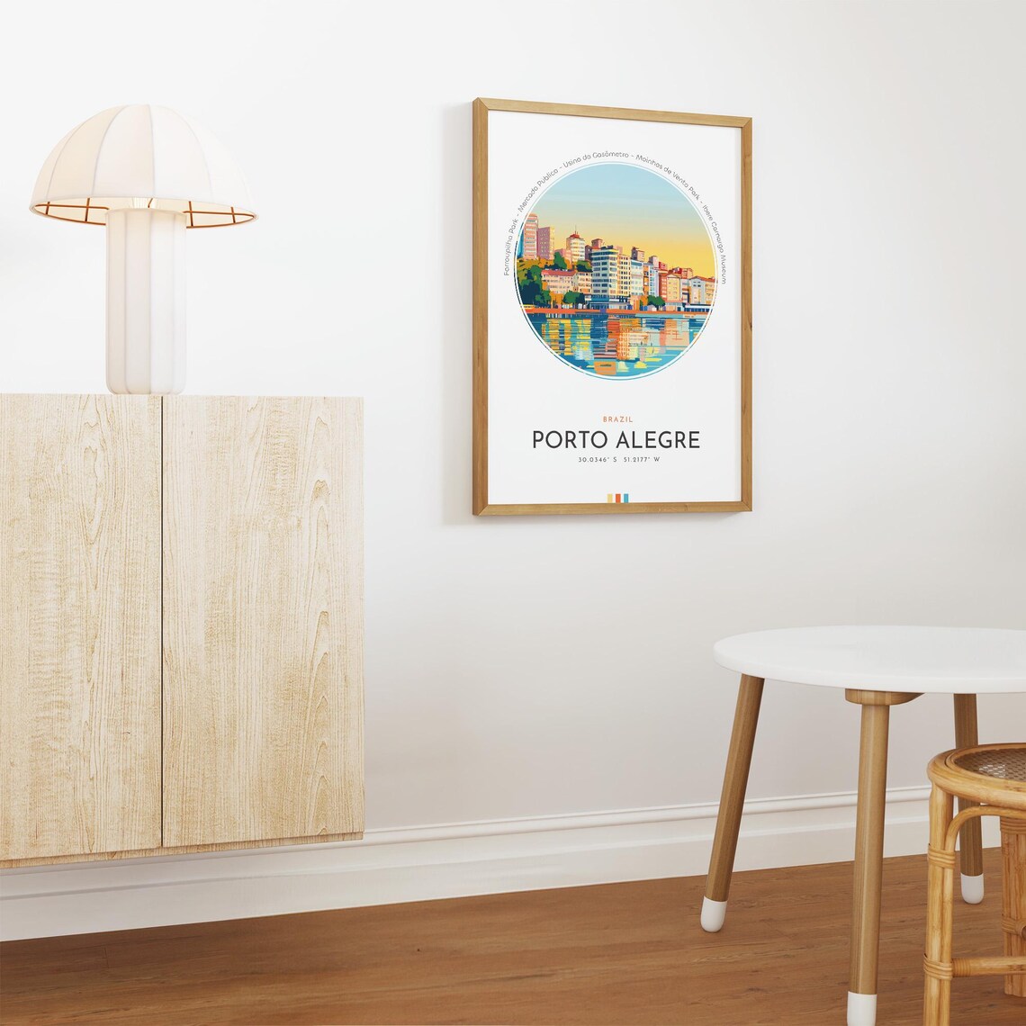 Porto Alegre City Poster, Brazil Travel Landscape - Image 3