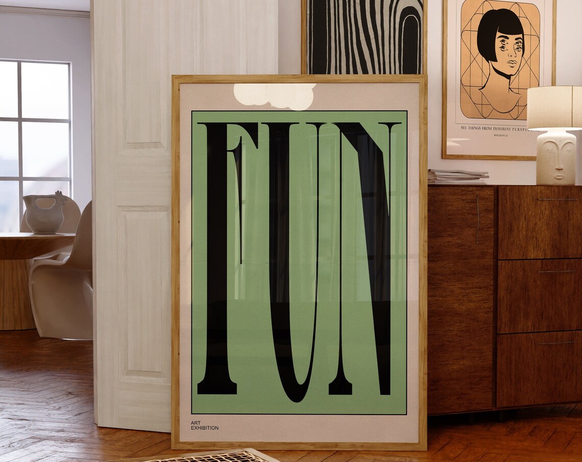Self Affirmation Poster, Y2K Funky 70s Quote Print
