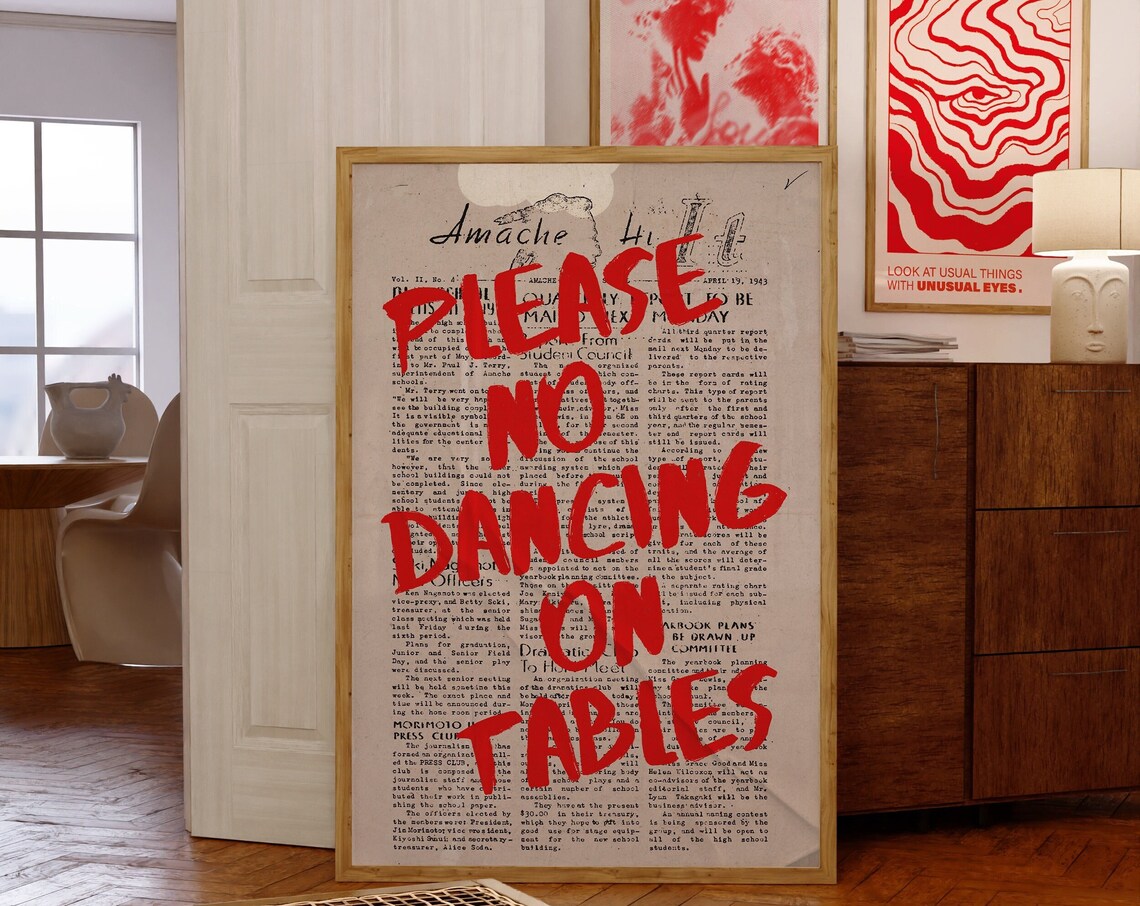 70s Typography Print, Psychedelic Retro Poster
