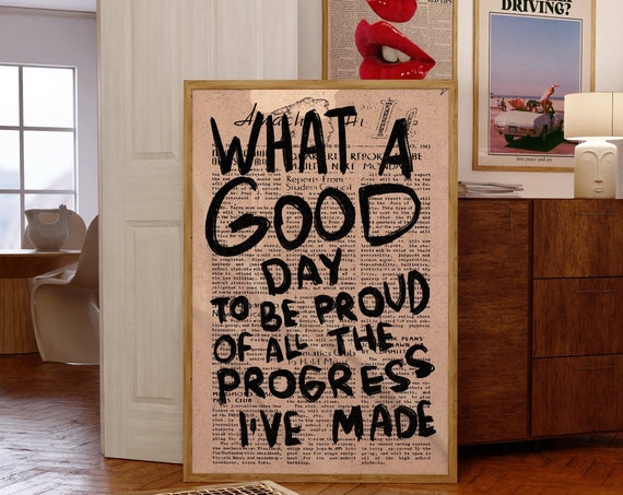 70s Typography Poster, Psychedelic Quote Art