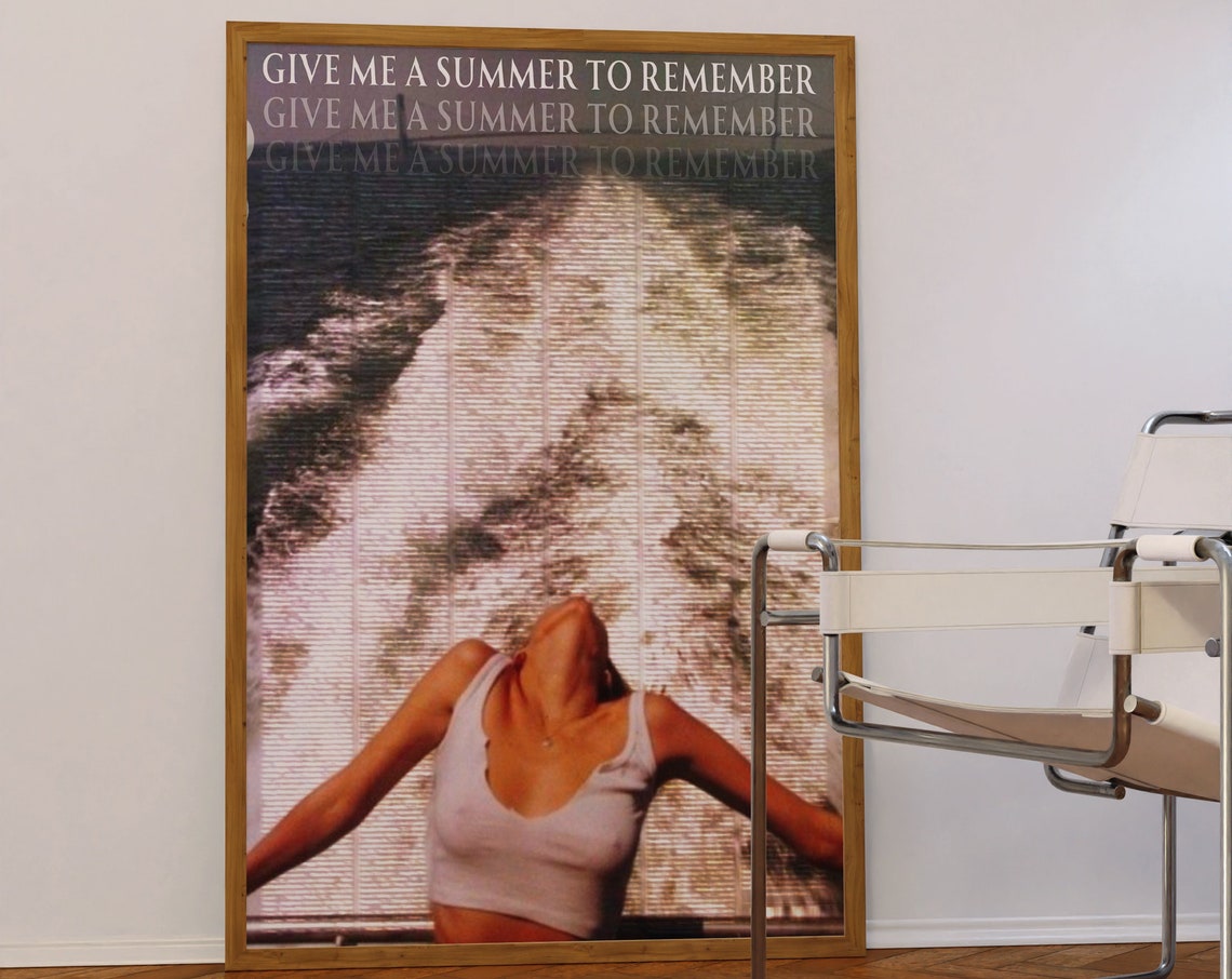 Give Me a Summer to Remember Nostalgic Photo Typography Poster