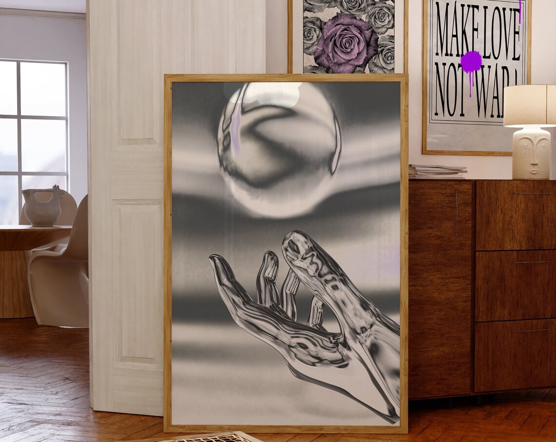 70s Psychedelic Gradient Art Print, Retro Decor