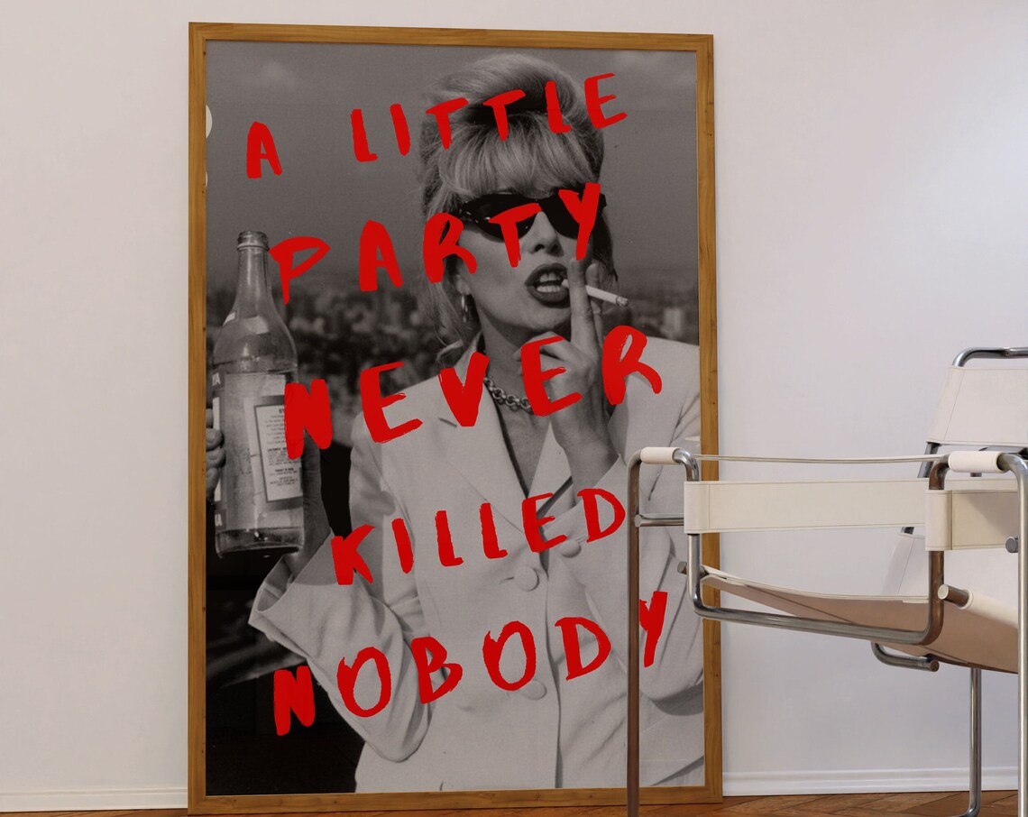 A Little Never Killed Nobody 70s Party Poster
