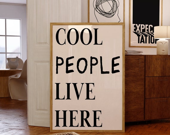 Typography Print, Neutral Minimalist Poster