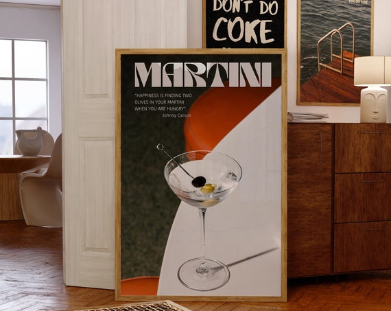 Cocktail 70s Psychedelic Bar Art Print