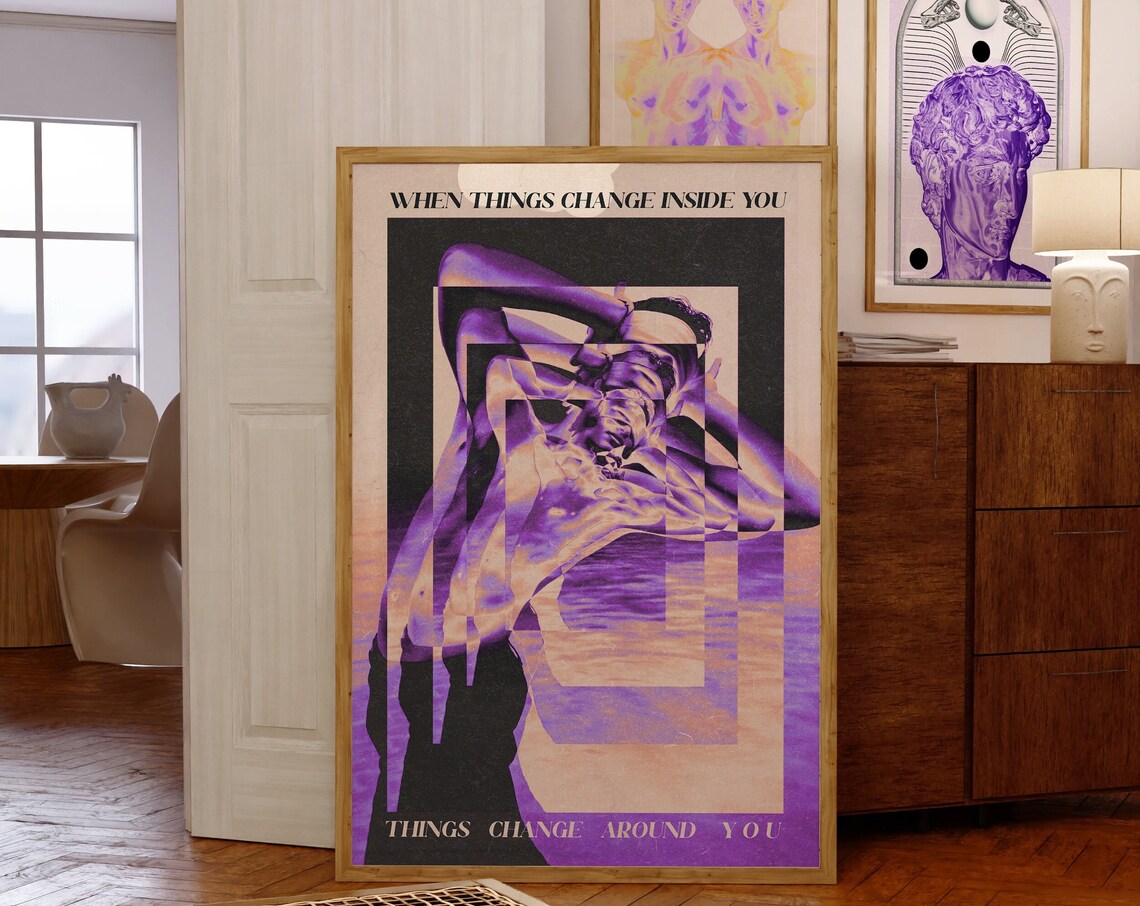 Gadient Art 70s Spiritual Aura Poster Print