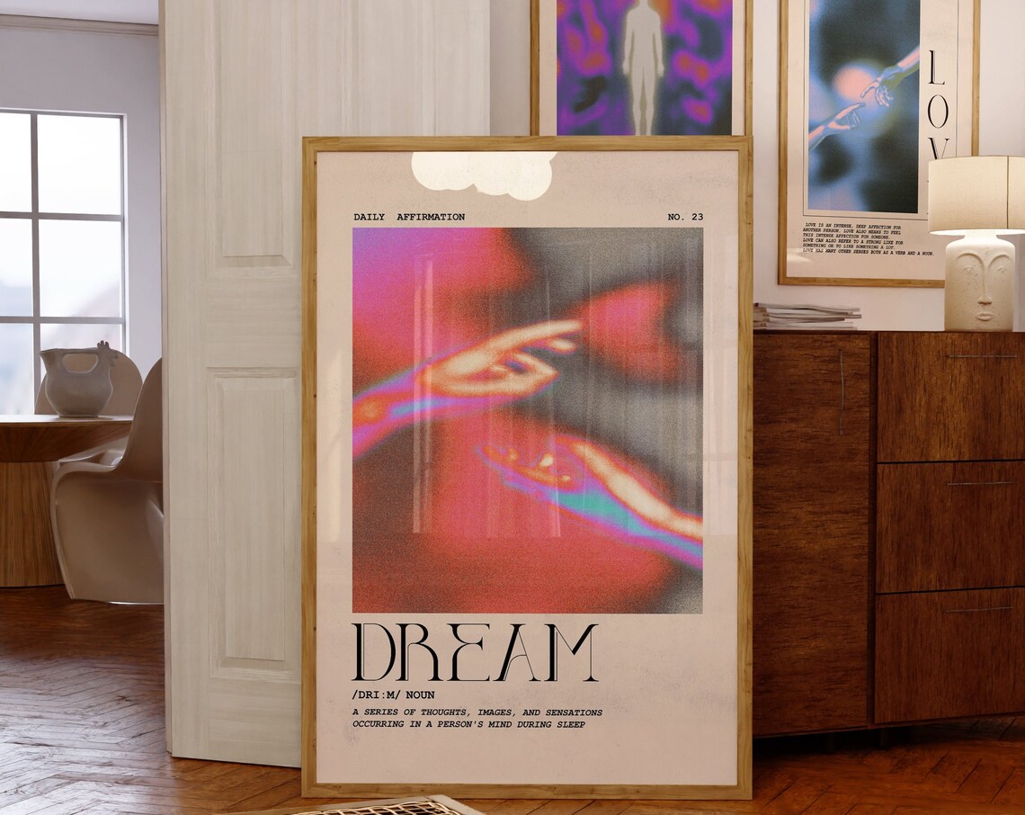 Self Affirmation Poster, Y2K Retro Quote Art