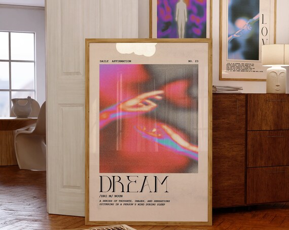 Self Affirmation Poster, Y2K Retro Quote Art