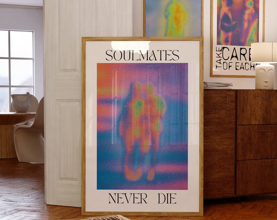 Gratitude Aura Poster Retro Wall Art Self Affirmation Room Decor Gradient 70s Y2k Psychedelic