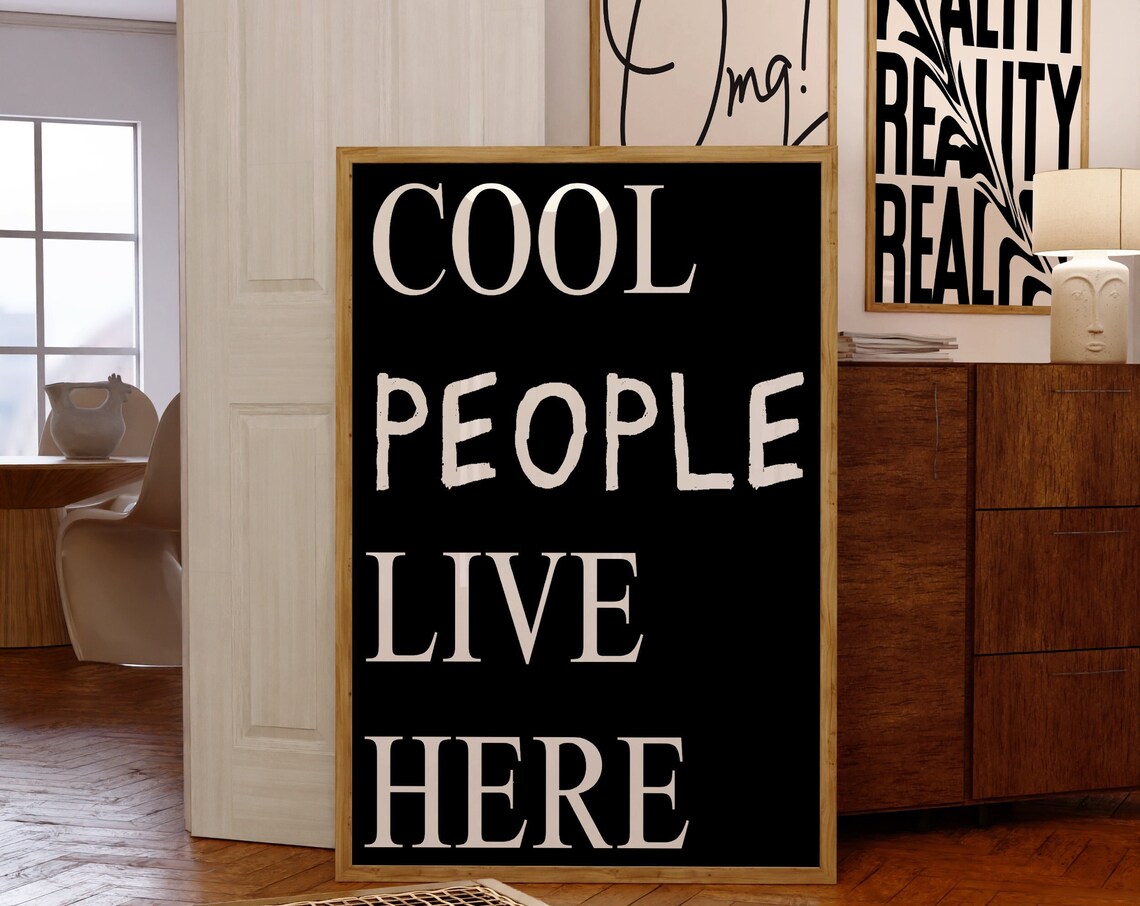 70s Retro Psychedelic Typography Poster Print