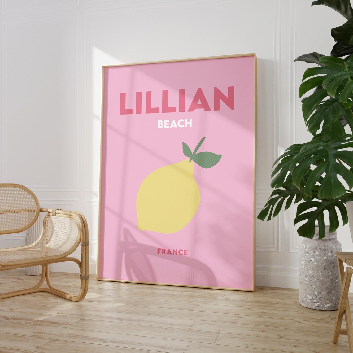 Custom Lillian Art Print, Personalized Name Art