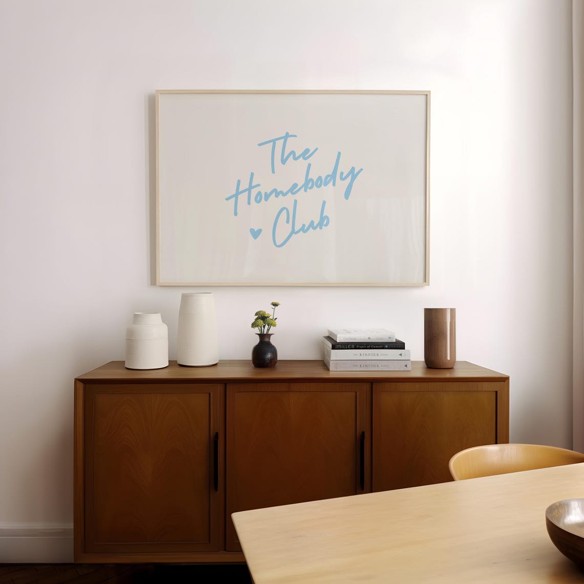 The Homebody Club Blue Script Landscape Bedroom Decor Poster - Image 2