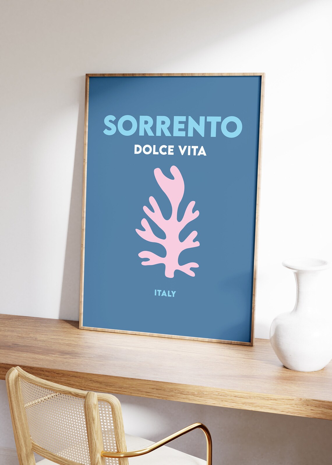 Sorrento Italy Minimalist Travel Poster, Beach Print - Image 4