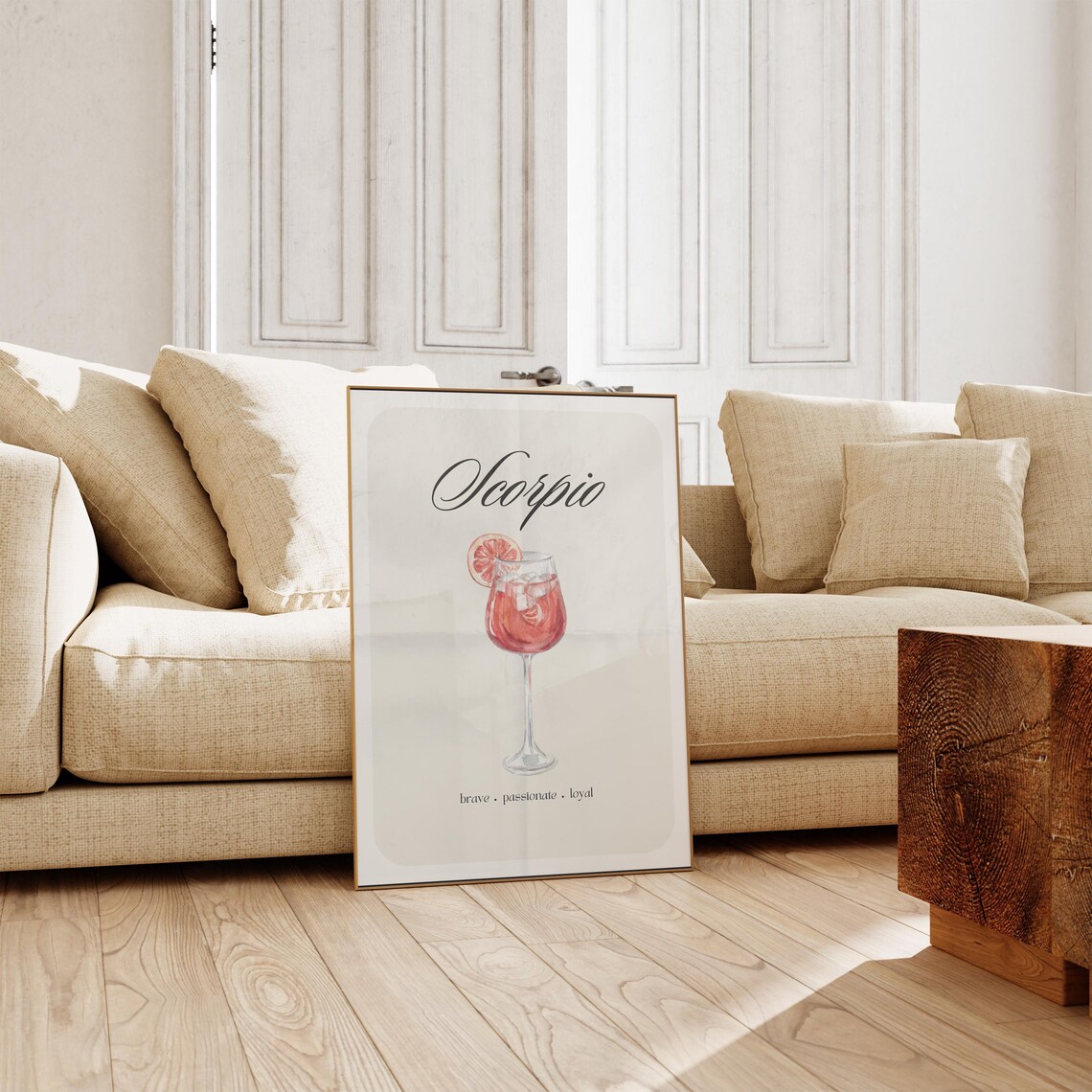 Scorpio Zodiac Cocktail Poster, Star Sign Art Print - Image 2