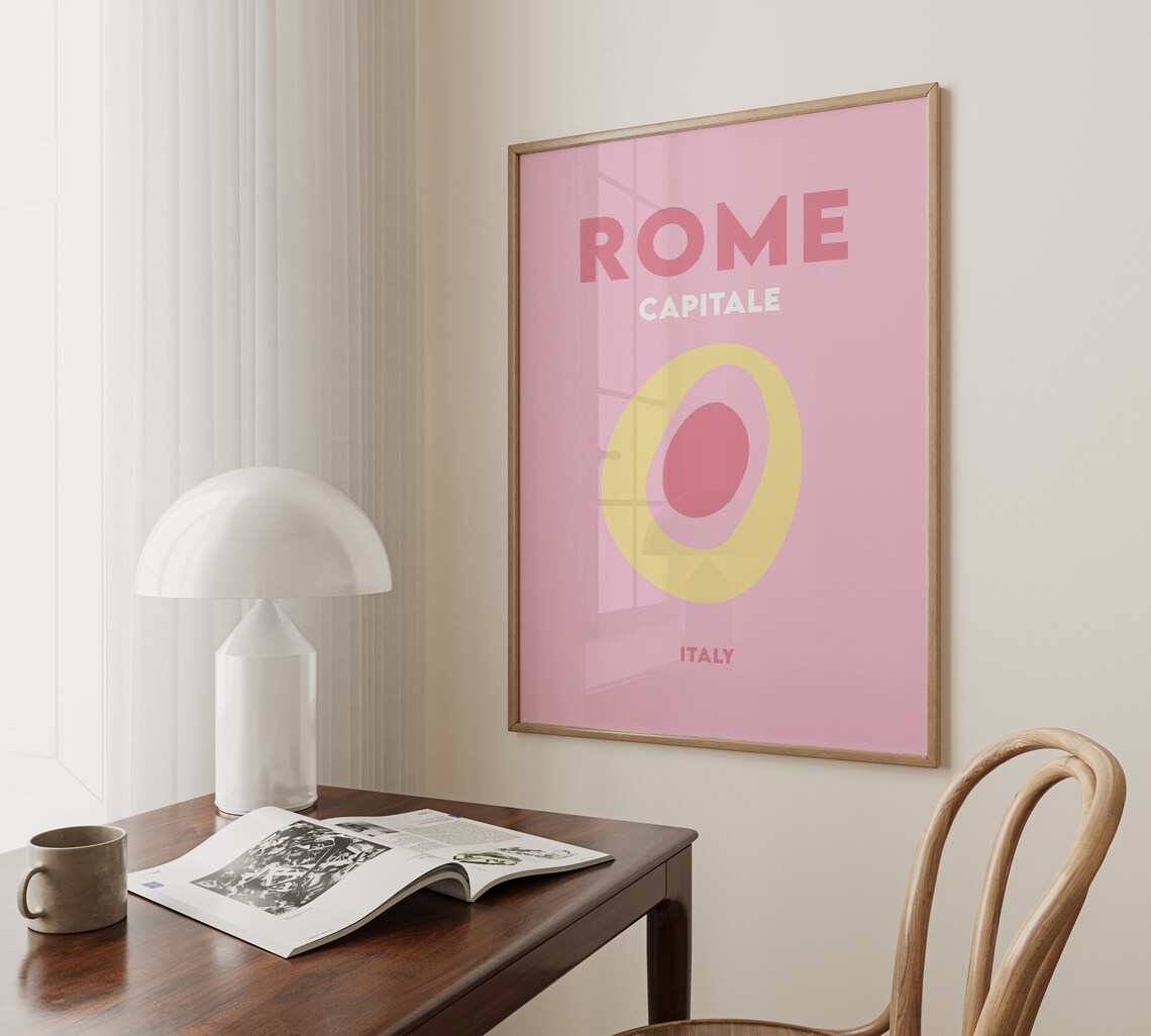 Rome Italy Minimalist Travel Poster, Art Print