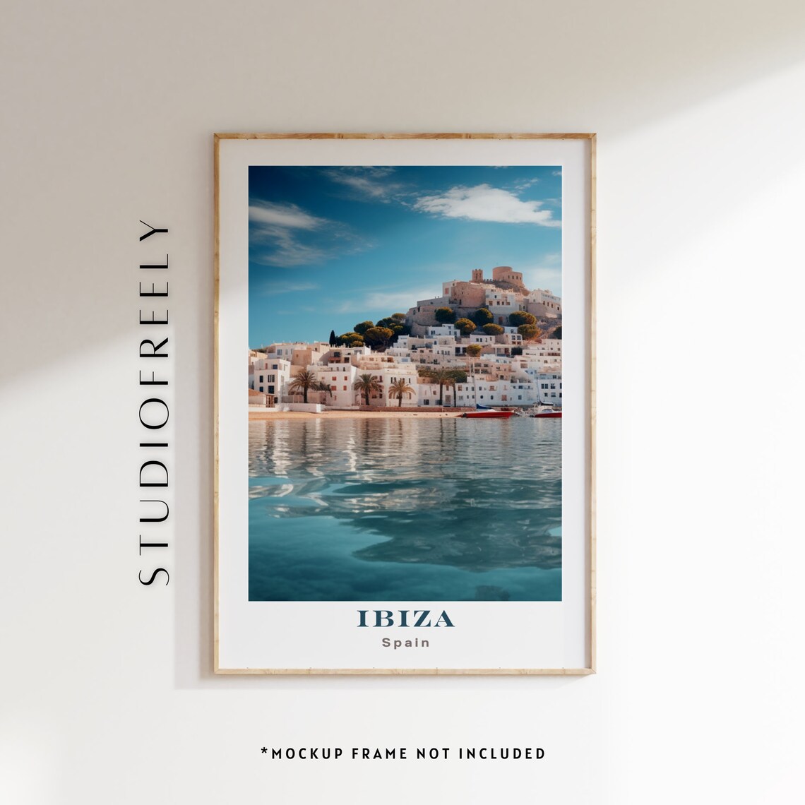 Ibiza Spain Old Town Turquoise Waters Photostyle Travel Poster