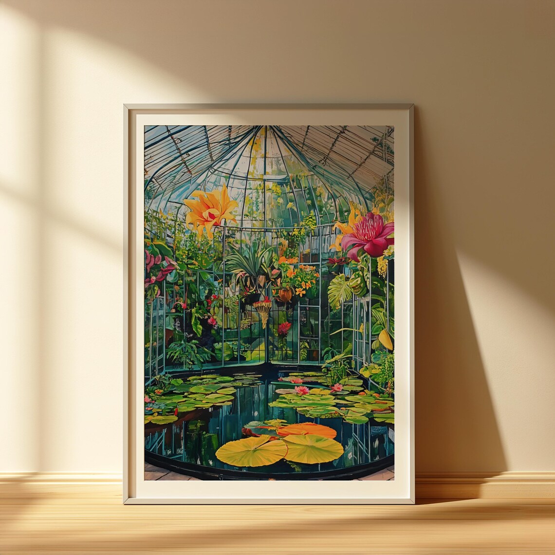 Kew Gardens Grand Water Lily Glasshouse Dome Tropical Art Poster - Image 4