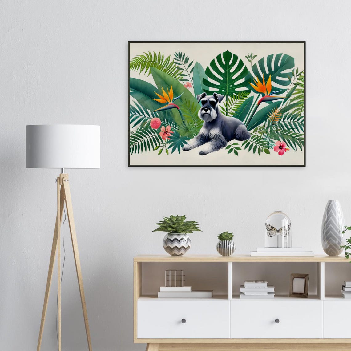 Miniature Schnauzer Tropical Botanical Garden Beard Dog Poster - Image 2