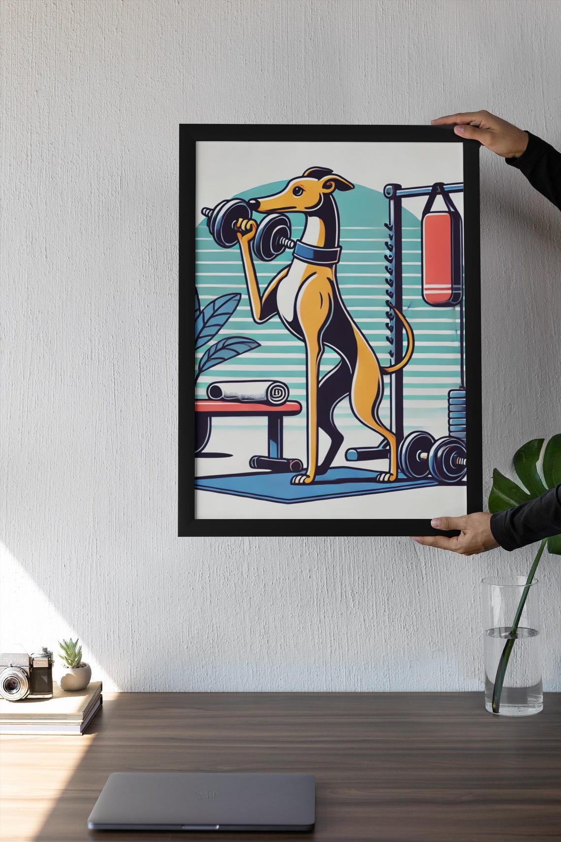 Cute Dog Print Retro Home Poster Funny Colorful Eclectic Posters Wholesome Prints Greyhound Decor Unique Posters - Image 4