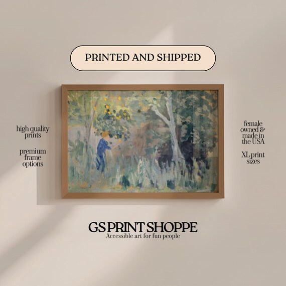 Lemon Harvest Orchard Impressionist Painting Green Garden Poster