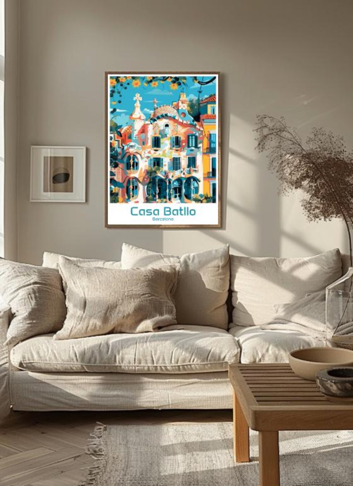 Casa Batllo Barcelona Gaudi Colorful Mosaic Facade Travel Poster - Image 3