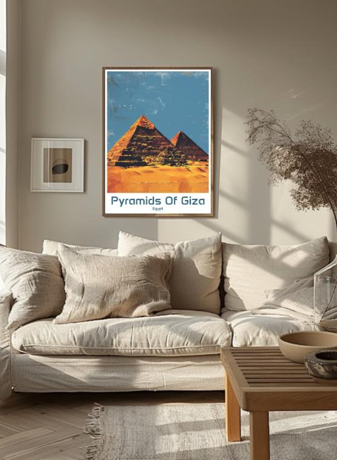 Pyramids of Giza Golden Egypt Ancient Desert Wonders Travel Poster - Image 3