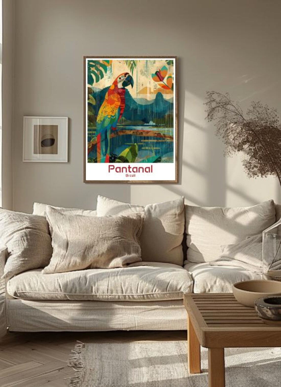 Pantanal Brazil Scarlet Macaw Jungle Wetlands Wildlife Poster - Image 3