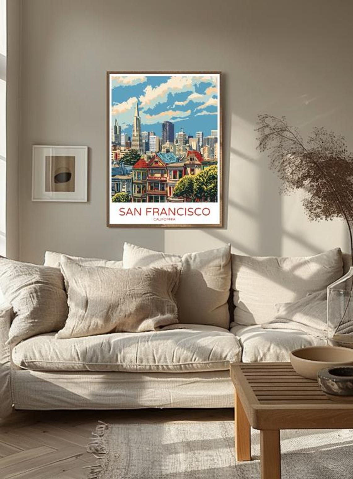 San Francisco Transamerica Pyramid Skyline Colorful Travel Poster - Image 2