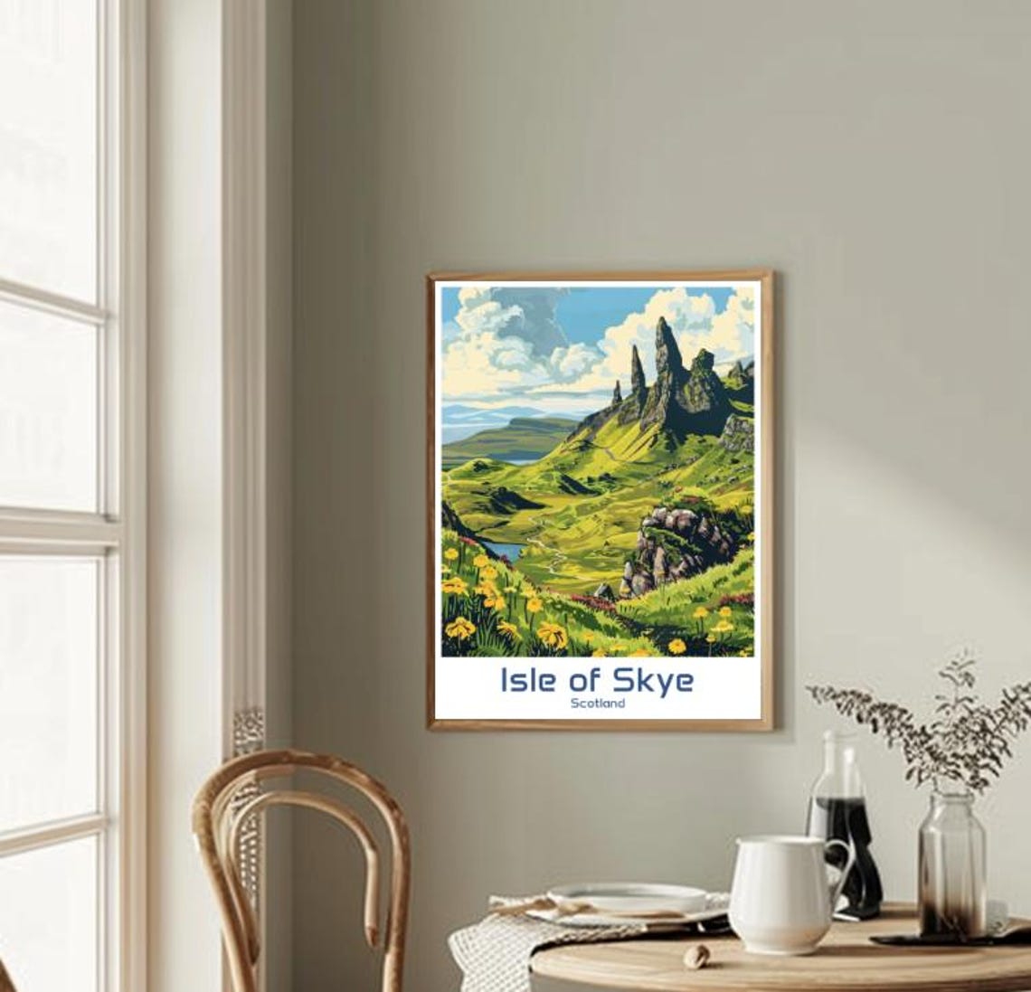 Isle of Skye Scotland Storr Rock Pinnacles Green Hills Poster - Image 2